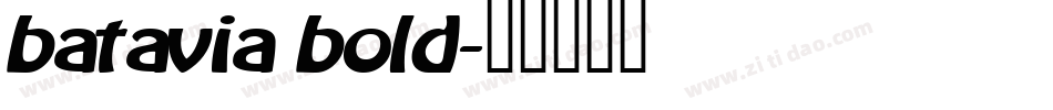 batavia bold字体转换